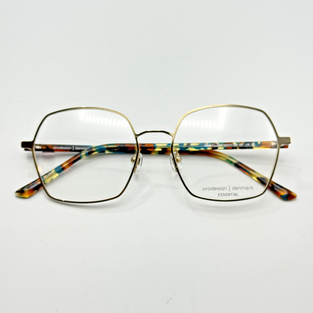 Prodesign Denmark Eyeglasses Frames Prim 1 c.2022 Gold Wire Rim 53-17-140
